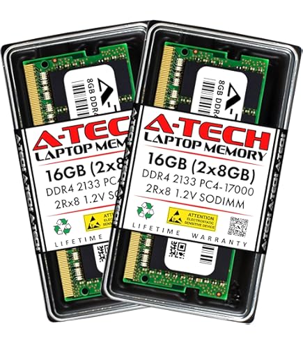 Crucial 16GB Kit (8GBx2) DDR4 2133 MT/s (PC4-17000) DR x8 SODIMM